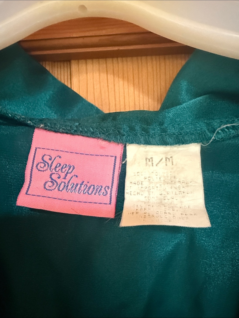 Sleep Solutions Silky Green Women's Kimono Robe - Size M - Picture 2 of 8